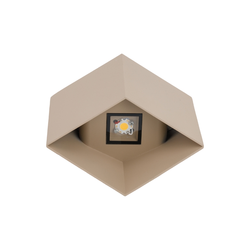 Aplique de pared LED para exterior CUBE LED/10W/230V IP54 beige