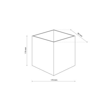 Aplique de pared LED para exterior CUBE LED/10W/230V IP54 beige