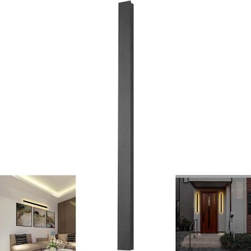 Aplique de pared LED para exterior LED/23W/230V 3000K IP65 141 cm negro