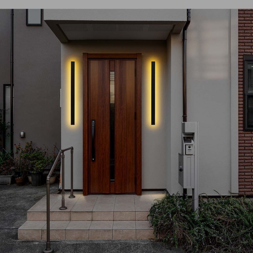 Aplique de pared LED para exterior LED/23W/230V 3000K IP65 141 cm negro