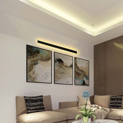 Aplique de pared LED para exterior LED/23W/230V 3000K IP65 141 cm negro
