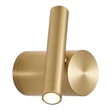 Aplique de pared LED regulable tipo foco PLANET LED/4W/230V dorado