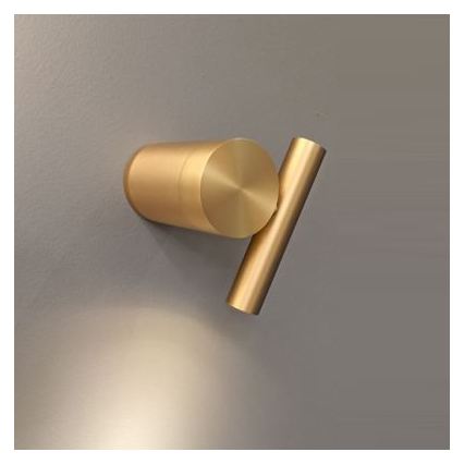 Aplique de pared LED regulable tipo foco PLANET LED/4W/230V dorado