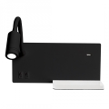 Aplique de pared LED SHELF LED/4W+LED/5W+LED/2W/230V, negro