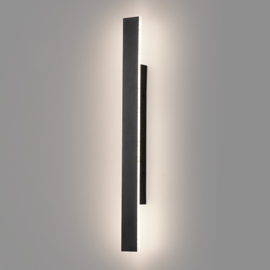 Aplique de pared LED WOW, 11W, 230V, 3000/4000/6000K, 60 cm, IP54, negro