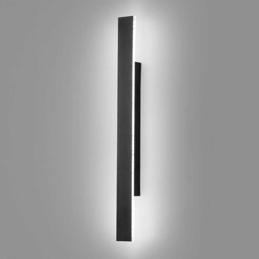 Aplique de pared LED WOW, 11W, 230V, 3000/4000/6000K, 60 cm, IP54, negro