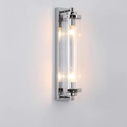 Aplique de pared LORENZO 2xE14/40W/230V cromo brillante