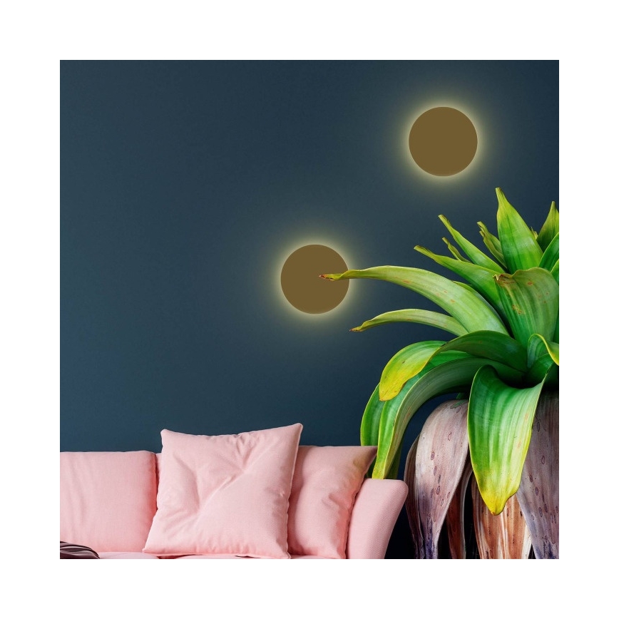 Aplique de pared LUNA, 2x G9/8W/230V, Ø 20 cm, dorado