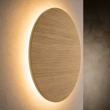 Aplique de pared LUNA 4xG9/8W/230V Ø 30 cm roble