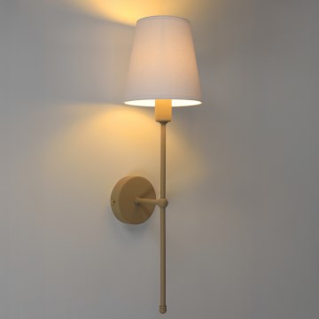 Aplique de pared MADELA 1xE14/40W/230V blanco/beige