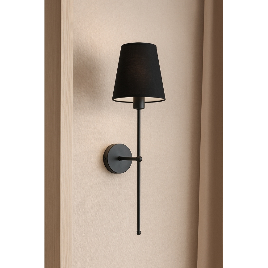 Aplique de pared MADELA 1xE14/40W/230V negro