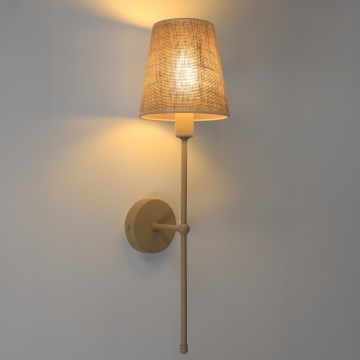 Aplique de pared MADELA 1xE14/40W/230V yute/beige