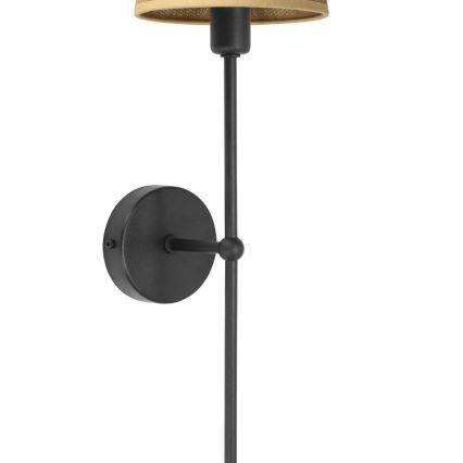 Aplique de pared MADELA 1xE14/40W/230V yute/negra