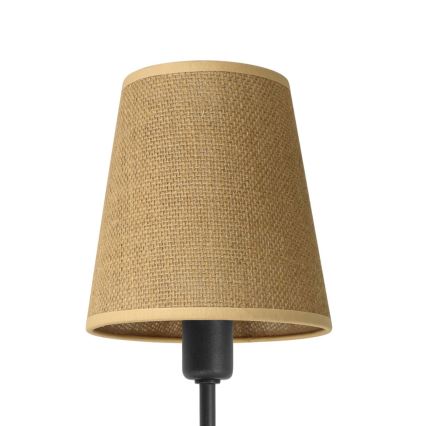 Aplique de pared MADELA 1xE14/40W/230V yute/negra