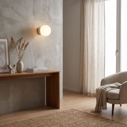 Aplique de pared MAGNUS 1xE14/10W/230V beige/blanco