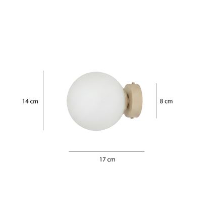 Aplique de pared MAGNUS 1xE14/10W/230V beige/blanco