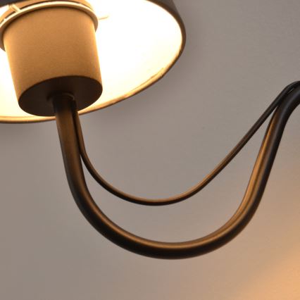 Aplique de pared MALBO 2xE27/15W/230V gris/negro