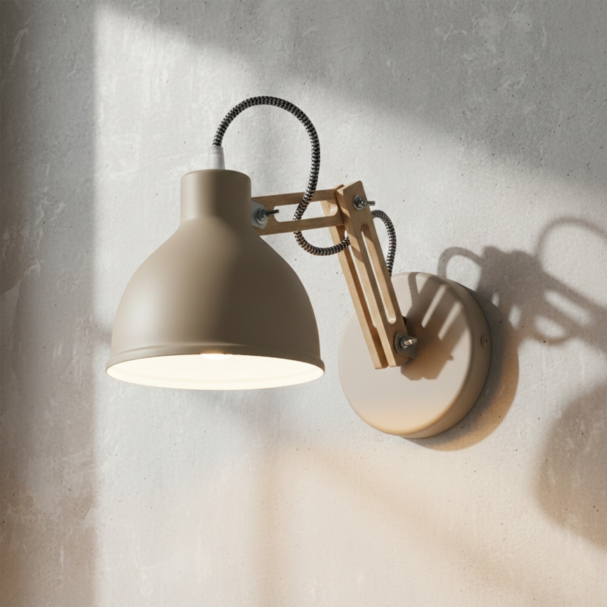 Aplique de pared MARCELLO 1xE27/15W/230V beige