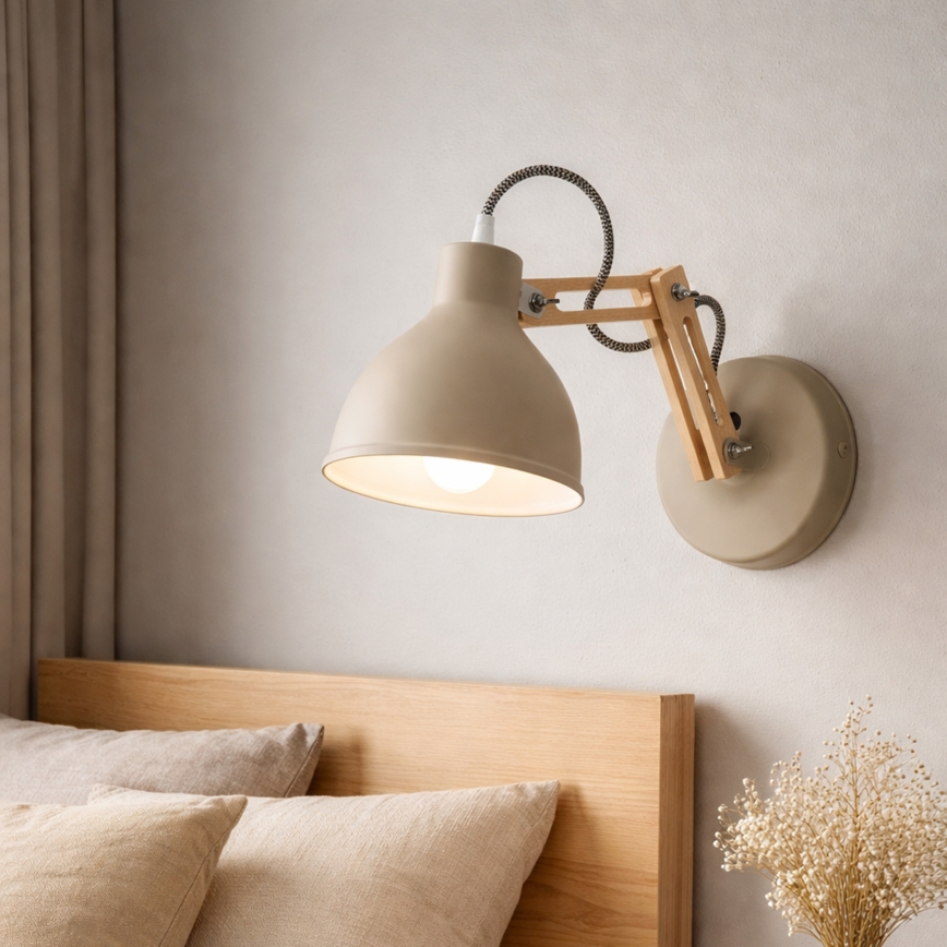 Aplique de pared MARCELLO 1xE27/15W/230V beige