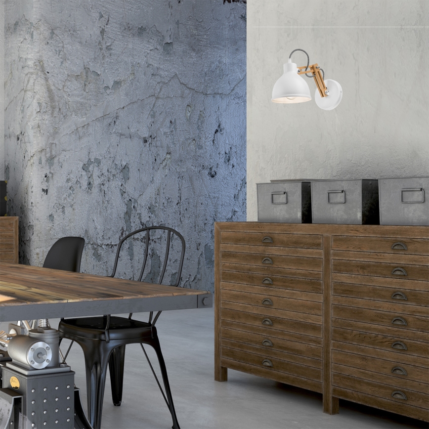 Lámpara de pared MARCELLO 1xE27/60W/230V, madera de haya