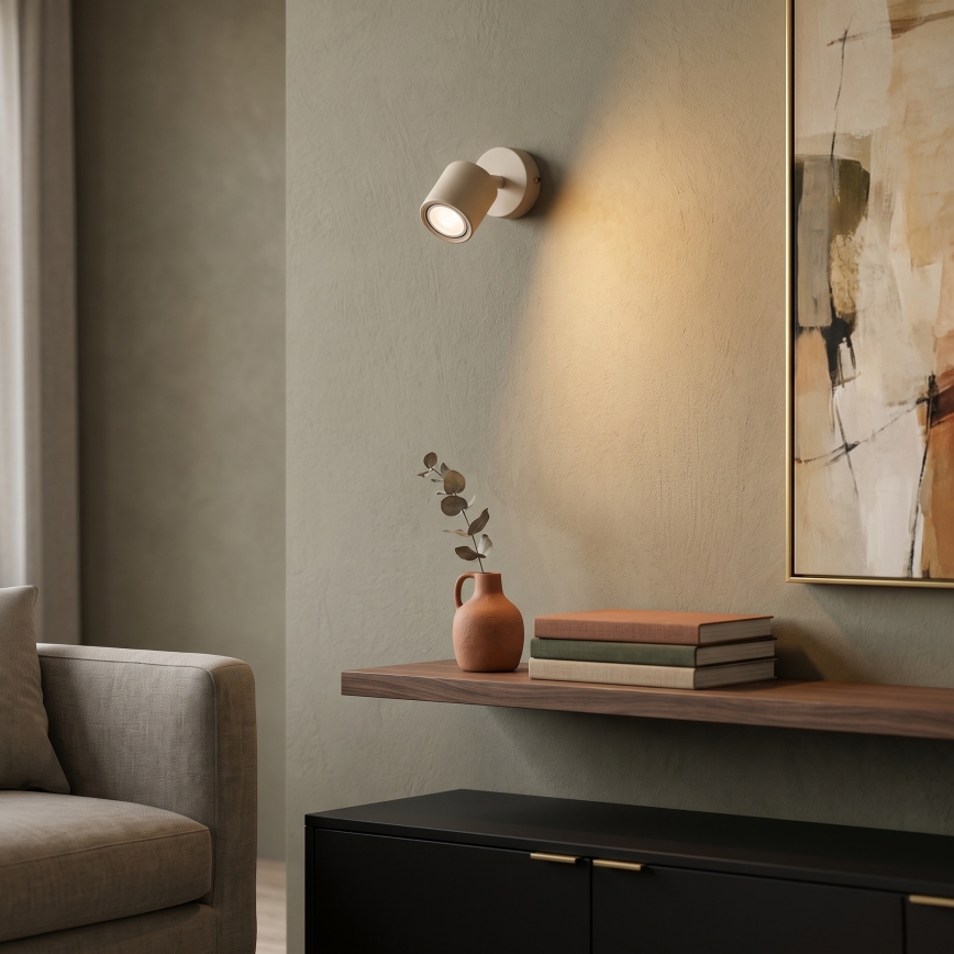 Aplique de pared orientable DEMIA 1xGU10/8W/230V beige