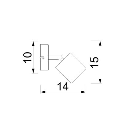 Aplique de pared orientable DEMIA 1xGU10/8W/230V beige