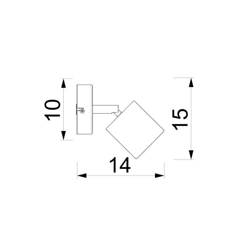 Aplique de pared orientable DEMIA 1xGU10/8W/230V beige