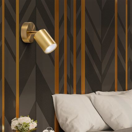 Aplique de pared orientable GOLDIE 1xGU10/10W/230V, acabado dorado