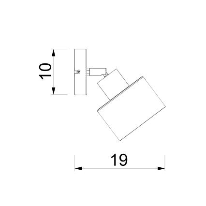 Aplique de pared orientable PARKLA 1xE27/15W/230V negro/dorado