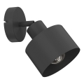 Aplique de pared orientable PARKLA 1xE27/15W/230V negro
