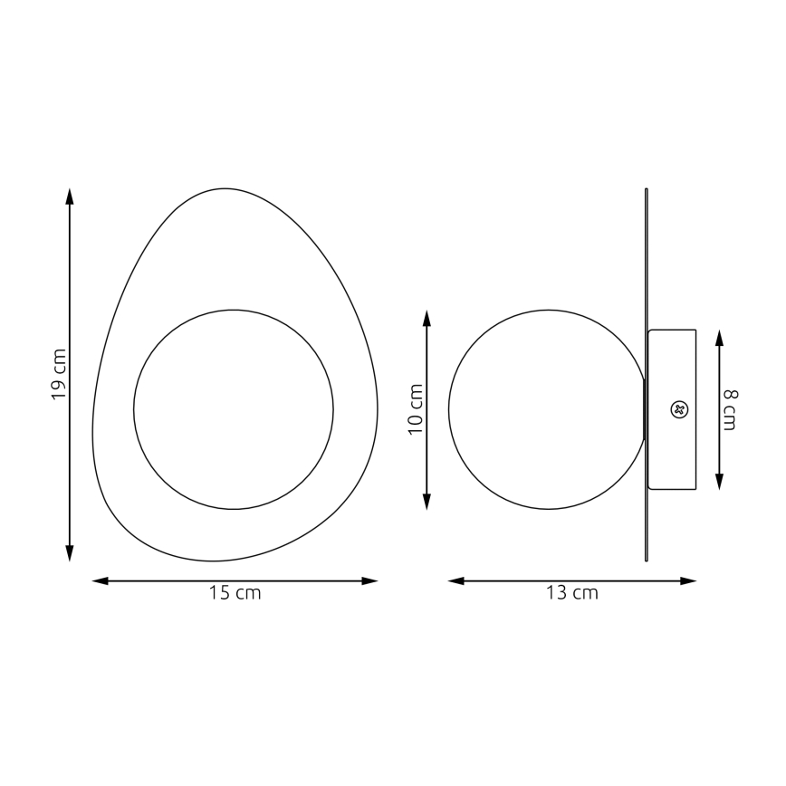 Aplique de pared OVO 1xG9/8W/230V gris