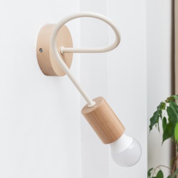 Aplique de pared OXFORD 1xE27/15W/230V pino/crema