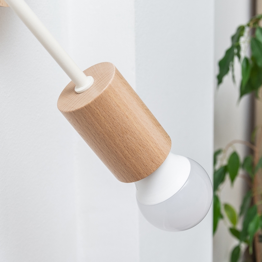 Aplique de pared OXFORD 1xE27/15W/230V pino/crema