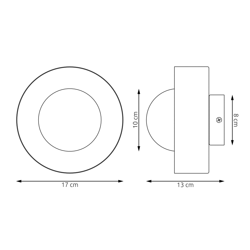Aplique de pared OZZY 1xG9/8W/230V blanco