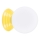 Aplique de pared para baño ZORI 1xG9/8W/230V IP44 amarillo