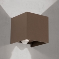 Aplique de pared para exterior con sensor de movimiento y sensor crepuscular CUBE-S LED/13W/230V IP54 marrón