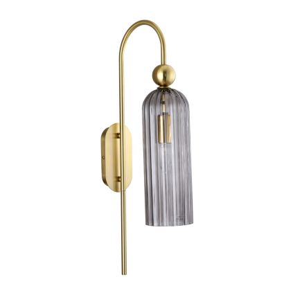 Aplique de pared PIEGA 1xE14/40W/230V latón/negro ahumado
