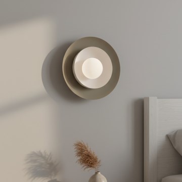 Aplique de pared POPPI 1xG9/8W/230V beige/blanco
