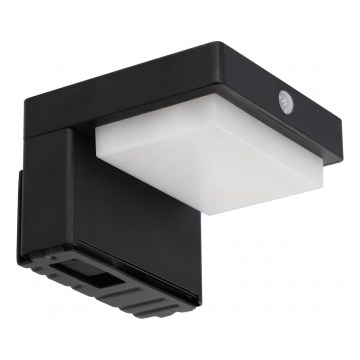 Aplique de pared solar LED con sensor LED/5W/3,7V 2000 mAh IP44 negro