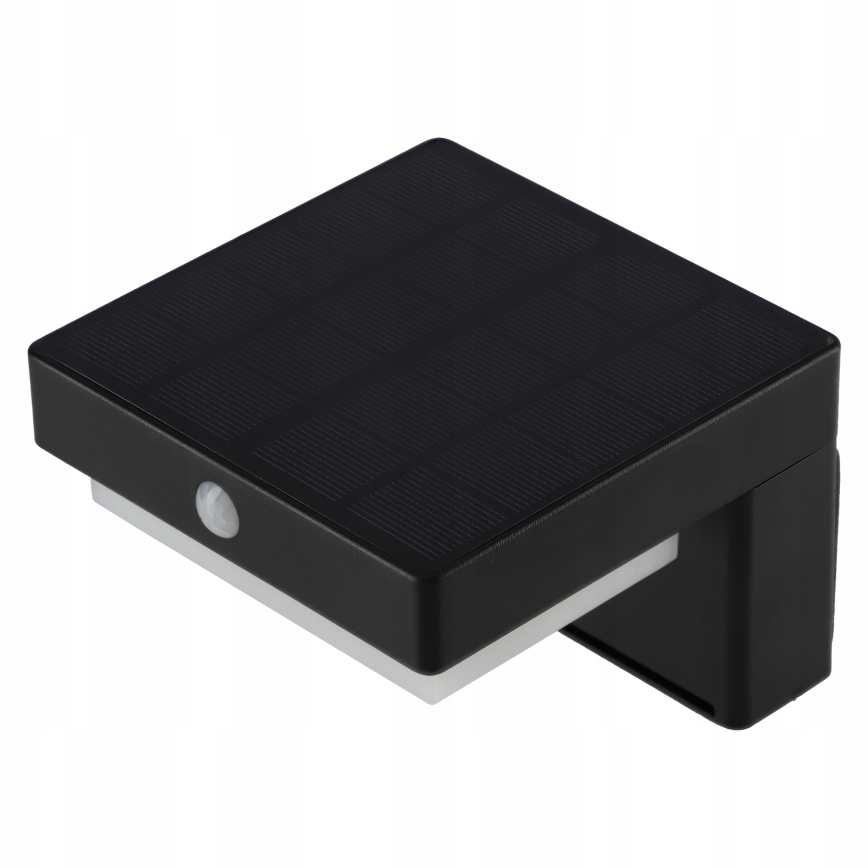 Aplique de pared solar LED con sensor LED/5W/3,7V 2000 mAh IP44 negro