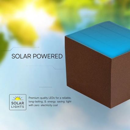 Aplique solar de pared LED con sensor LED/9W/3,7V 3000/4000/5000K IP65 2600 mAh marrón