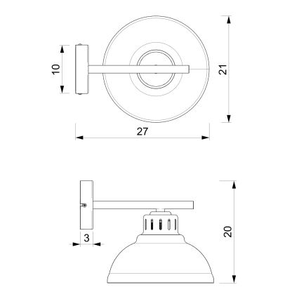 Aplique de pared SVEN 1xE27/15W/230V color crema