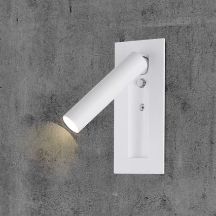 Aplique de pared tipo foco LED/2W/230V 3000K blanco