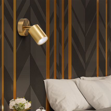 LED RGBW regulable, foco de pared orientable GOLDIE 1xGU10/4,8W/230V 3000K acabado dorado + mando a distancia