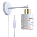 Aplique de pared tipo spot con interruptor ELEN 1xE27/35W/230V blanco/dorado