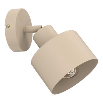 Aplique de pared tipo spot PARKLA 1xE27/15W/230V, beige