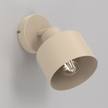 Aplique de pared tipo spot PARKLA 1xE27/15W/230V, beige