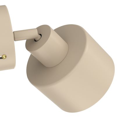 Aplique de pared tipo spot PARKLA 1xE27/15W/230V, beige