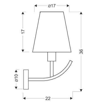 Aplique de pared VITORIA 1xE14/40W/230V amarillo/latón