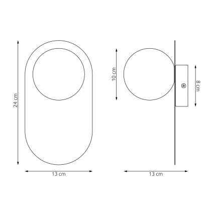 Aplique de pared VIVA 1xG9/8W/230V blanco